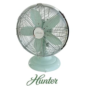 Hunter 90604 12" Retro Table Fan in Breezewave for $70