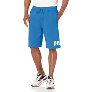 PUMA Men's Big Logo 10" Shorts, Star Sapphire White, Small for $16