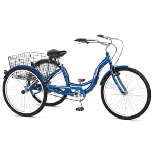 Schwinn Meridian Adult Tricycle Bike, Three Wheel Cruiser, 26-Inch Wheels, Low Step-Through for $517