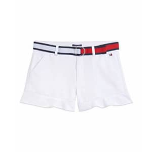 Tommy Hilfiger Girls' Twill Shorts, Ruffle White, 14 for $40 Tommy Hilfiger Girls' Twill Shorts, Ruffle White, 14 for $40