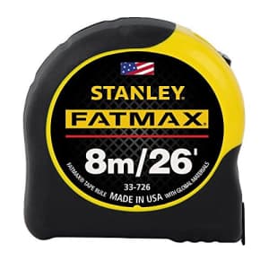 STANLEY FATMAX Tape Measure, Metric/Fractional, 26-Foot (33-726) for $36
