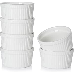 Teocera 8-oz. Porcelain Ramekins / Souffle Dishes 6-Pack for $10 Teocera 8-oz. Porcelain Ramekins / Souffle Dishes 6-Pack for $10