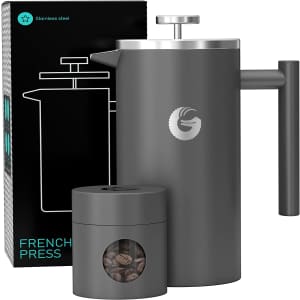 Coffee Gator French Press Coffee Maker w/ Travel Mug for $30