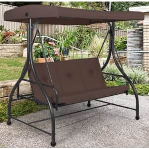 Costway 3-Seat Convertible Canopy Swing for $259 Costway 3-Seat Convertible Canopy Swing for $259