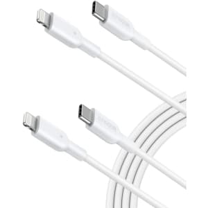 Anker Powerline II MFi Certified 6-Foot USB C to Lightning Cable 2-Pack for $20 w/ Prime