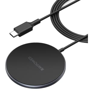 RAVPower Magnetic Wireless Charging Pad for iPhone 12 for $8