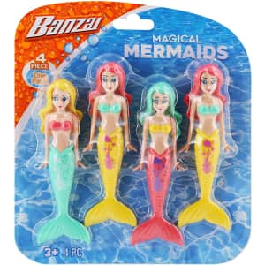 Banzai Magical Mermaids 4-Pc. Dive Pack for $7
