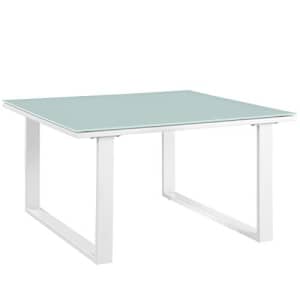 Modway Fortuna Aluminum Outdoor Patio Side Table in White for $175