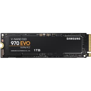 Samsung 970 EVO 1TB NVMe M.2 MLC V-NAND Internal SSD for $130