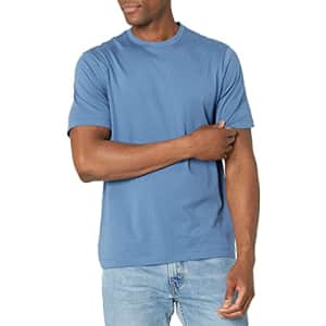 Van Heusen Men's Essential Short Sleeve Crewneck Luxe T-Shirt, Thunder, XX-Large for $16