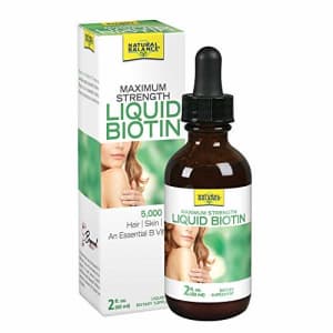 Natural Balance Biotin Liquid 5000mcg | Healthy Hair Supplement | Skin Health & Strong Nails for $14 Natural Balance Biotin Liquid 5000mcg | Healthy Hair Supplement | Skin Health & Strong Nails for $14