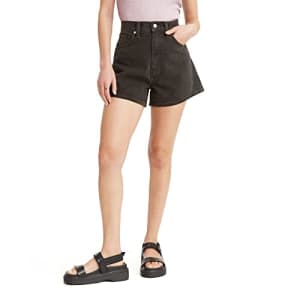 Levi's Women's High Waisted Mom Shorts, (New) Wonderful-Black, 34 for $25