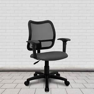 Flash Furniture Mid-Back Gray Mesh Swivel Task Office Chair with Adjustable Arms for $162 Flash Furniture Mid-Back Gray Mesh Swivel Task Office Chair with Adjustable Arms for $162