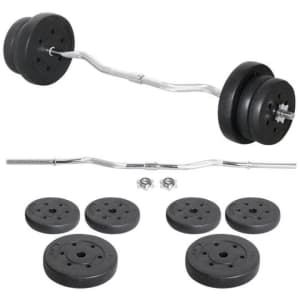 Yaheetech 55-lb. Olympic Curl Bar Set for $108 Yaheetech 55-lb. Olympic Curl Bar Set for $108