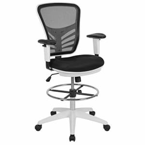 Flash Furniture Mid-Back Black Mesh Ergonomic Drafting Chair with Adjustable Chrome Foot Ring, for $126 Flash Furniture Mid-Back Black Mesh Ergonomic Drafting Chair with Adjustable Chrome Foot Ring, for $126