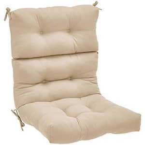 Amazon Basics Tufted Outdoor High Back Patio Chair Cushion- Khaki for $63 Amazon Basics Tufted Outdoor High Back Patio Chair Cushion- Khaki for $63