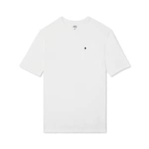 IZOD Men's Big & Tall Big Saltwater Short Sleeve Solid T-Shirt with Pocket, Bright White, Large Tall for $13