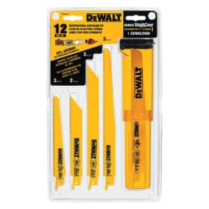 DeWalt DW4892 12-pc. reciprocating saw blade kit for $29 DeWalt DW4892 12-pc. reciprocating saw blade kit for $29