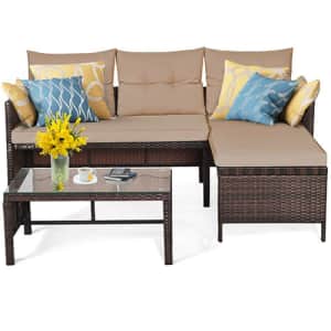 Costway 3-Piece Outdoor Patio Corner Rattan Sofa Set for $250 Costway 3-Piece Outdoor Patio Corner Rattan Sofa Set for $250