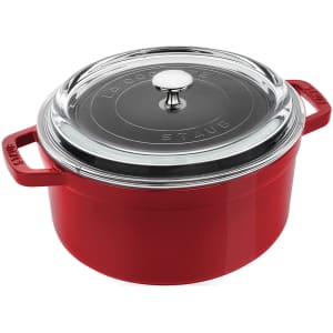 Staub 4-Quart Cast Iron Cocotte with Glass Lid for $100