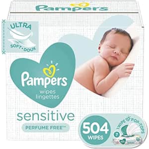 Pampers Sensitive Water Based Baby Diaper Wipes 504-Pack for $10 via Sub & Save Pampers Sensitive Water Based Baby Diaper Wipes 504-Pack for $10 via Sub & Save