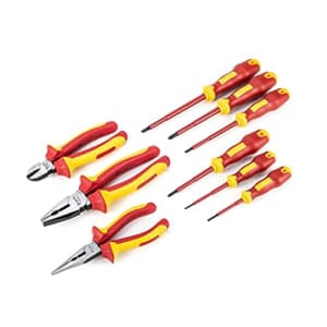 SATA 9-Piece VDE Insulated Tool Set with Electricians' Pliers (8" Linesman, 6" Diagonal and for $70