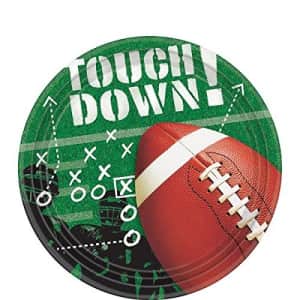 American Greetings Football Frenzy Party Supplies, Dessert Round Plate (50-Count) for $22