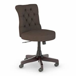 Bush Furniture Key West Mid Back Tufted Office Chair in Brown Fabric for $79