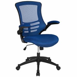 Flash Furniture Mid-Back Blue Mesh Swivel Ergonomic Task Office Chair with Flip-Up Arms for $163