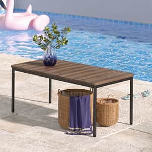 ZINUS Savannah 40 Inch Aluminum and Bamboo Outdoor Table / Premium Patio Table / Weather Resistant for $149