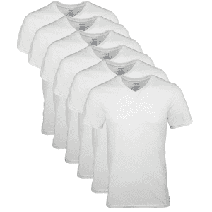 Gildan Men's V-Neck T-Shirt 6-Pack for $12
