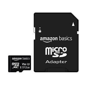 Amazon Basics - 512GB microSDXC Memory Card with Full Size Adapter, A2, U3, read speed up to 100 for $74
