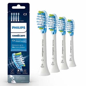 Genuine Philips Sonicare C3 Premium Plaque Control toothbrush head, HX9044/65, 4 Count, White for $47 Genuine Philips Sonicare C3 Premium Plaque Control toothbrush head, HX9044/65, 4 Count, White for $47