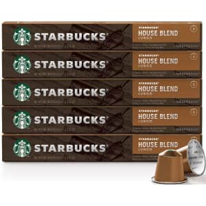 Starbucks for Nespresso House Blend 50-Pack for $24 w/ Sub & Save Starbucks for Nespresso House Blend 50-Pack for $24 w/ Sub & Save