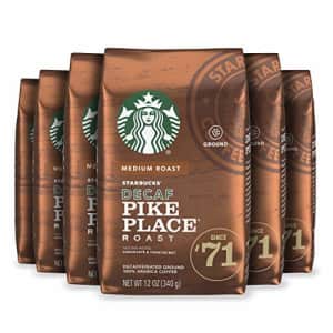 Starbucks Decaf Ground Coffee Pike Place Roast 100% Arabica 6 bags (12 oz. each) for $62 Starbucks Decaf Ground Coffee Pike Place Roast 100% Arabica 6 bags (12 oz. each) for $62