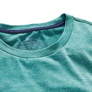 vineyard vines Men's Short-Sleeve On-The-Go T-Shirt, Sea Clay Green, Small for $68