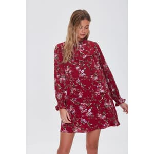 Forever 21 Women's Recycled Floral Mini Shift Dress for $12 Forever 21 Women's Recycled Floral Mini Shift Dress for $12