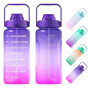 Aibeozo 64-oz. Motivational Water Bottle with Straw for $8 Aibeozo 64-oz. Motivational Water Bottle with Straw for $8