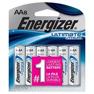 Energizer Ultimate Lithium Batteries Batteries AA, 6 Each for $19