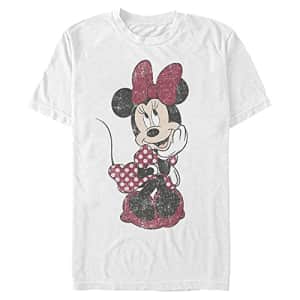 Disney Men's Characters Polka Dot Minnie T-Shirt, White, Medium for $17