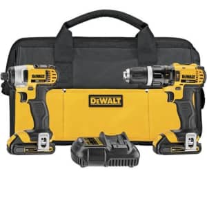 DeWalt DCK285C2 20V MAX li-ion compact hammer drill & impact driver combo kit w/ 25-pc. screwdriving set for $480 DeWalt DCK285C2 20V MAX li-ion compact hammer drill & impact driver combo kit w/ 25-pc. screwdriving set for $480