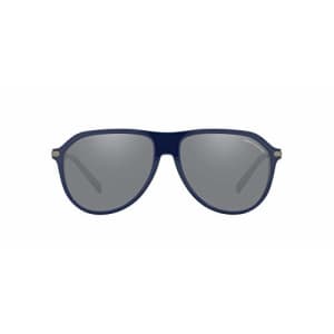 A|X Armani Exchange Men's AX4106S Aviator Sunglasses, Blue/Light Grey/Black Mirrored, 59mm for $65 A|X Armani Exchange Men's AX4106S Aviator Sunglasses, Blue/Light Grey/Black Mirrored, 59mm for $65