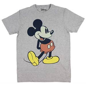 Disney Men's Giant Mickey Mouse Gray Graphic T-Shirt, Charcoal Snow Heather, Medium for $13 Disney Men's Giant Mickey Mouse Gray Graphic T-Shirt, Charcoal Snow Heather, Medium for $13