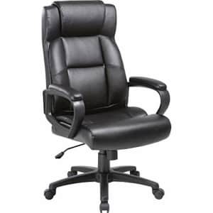 Lorell Soho High-Back Leather Executive Chair, Black for $195 Lorell Soho High-Back Leather Executive Chair, Black for $195