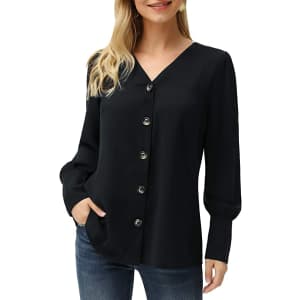 Grace Karin Women's Casual Button Down Shirt for $8 Grace Karin Women's Casual Button Down Shirt for $8