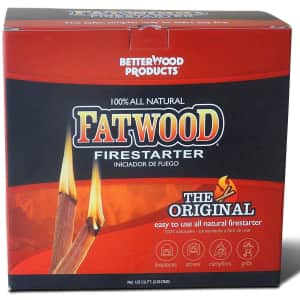 Better Wood Products 10-lbs. Fatwood Firestarter Box for $26 Better Wood Products 10-lbs. Fatwood Firestarter Box for $26