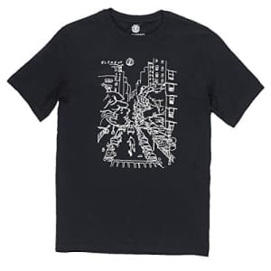 Element Men's City Regular Fit Short Sleeve T-Shirt, Flint Black, X-Large for $18