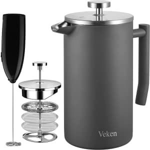 Veken 34-oz. French Press w/ Milk Frother for $24 Veken 34-oz. French Press w/ Milk Frother for $24