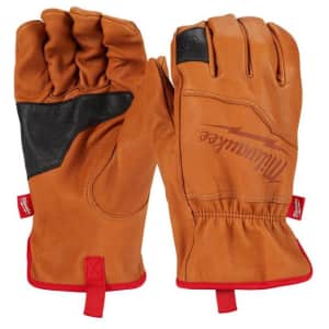 Milwaukee Men's Goatskin Leather Gloves for $11