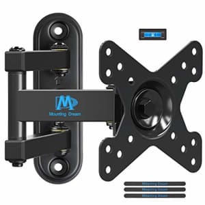 Mounting Dream Full Motion Monitor Wall Mount TV Bracket for 10-26 Inch LED, LCD Flat Screen TV and for $20